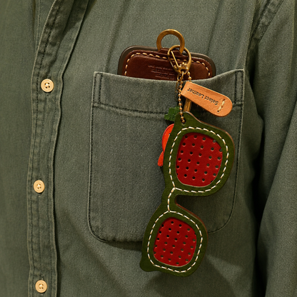Leather Specs Charm