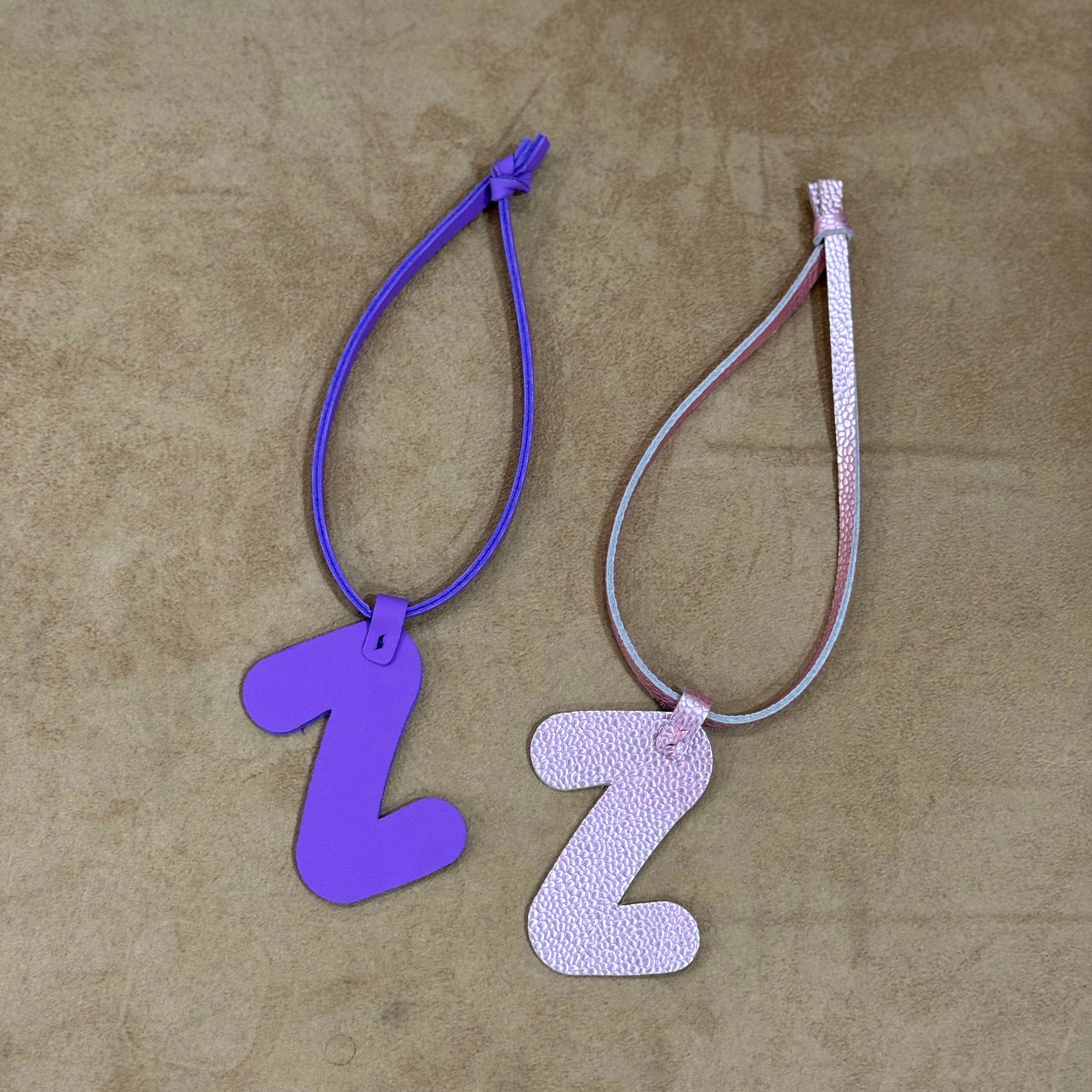Leather Alphabet charms
