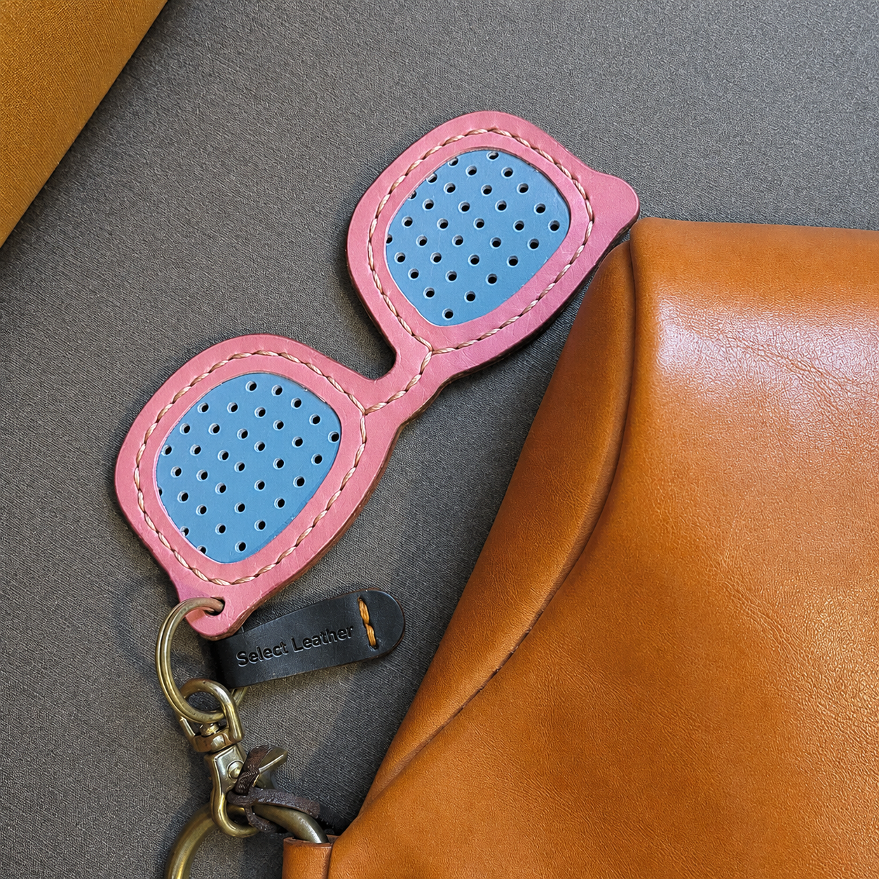 Leather Specs Charm