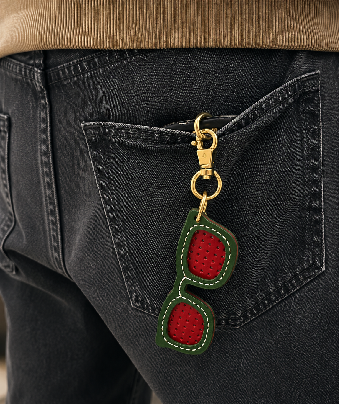 Leather Specs Charm