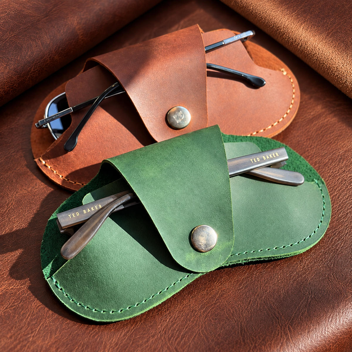 Personalized Leather Glasses Case