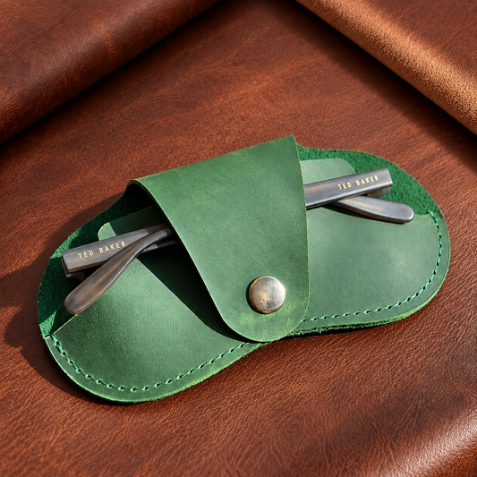 Personalized Leather Glasses Case