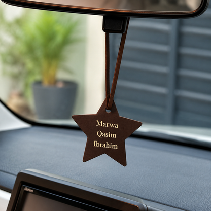Car Hangings - Leather Star